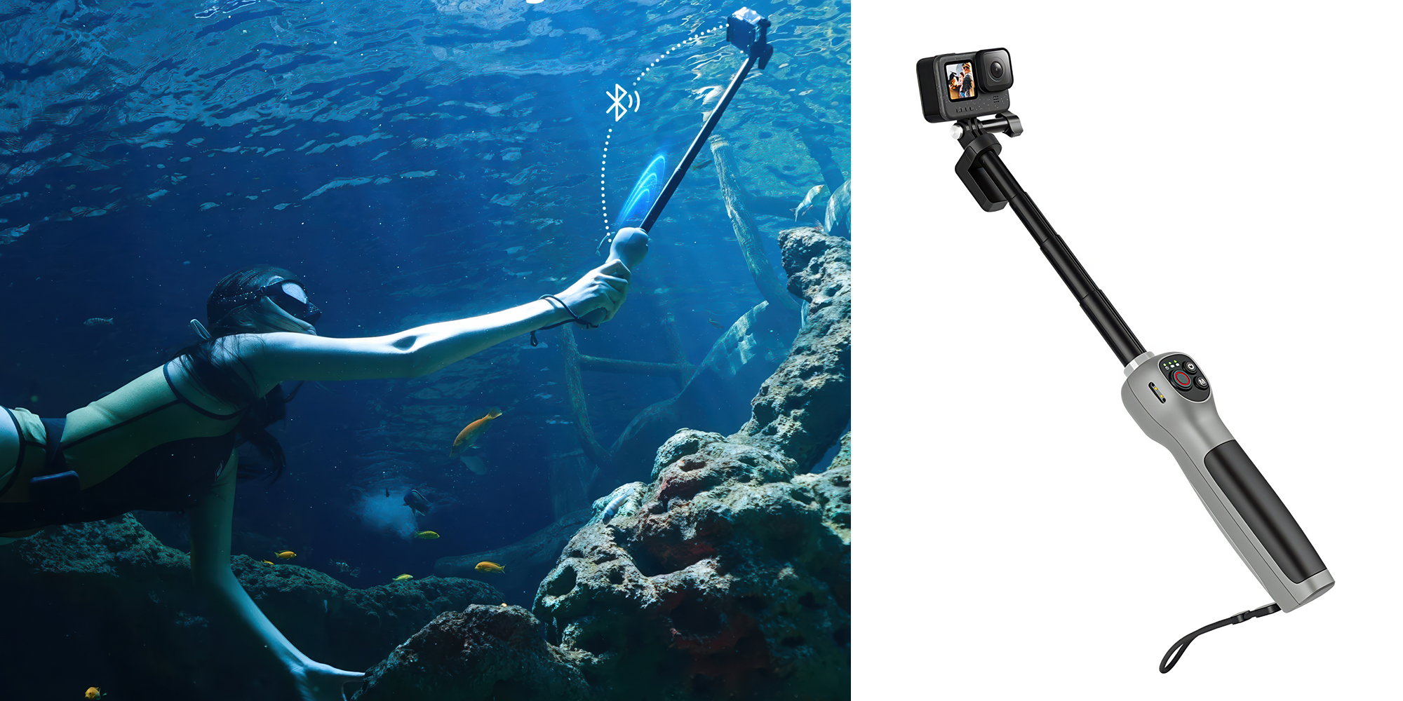 Ramię teleskopowe Telesin GP-WBT-001 z pilotem do kamer GoPro Hero 8 _ 9 _ 10 _ 11 _ 12 _ Max